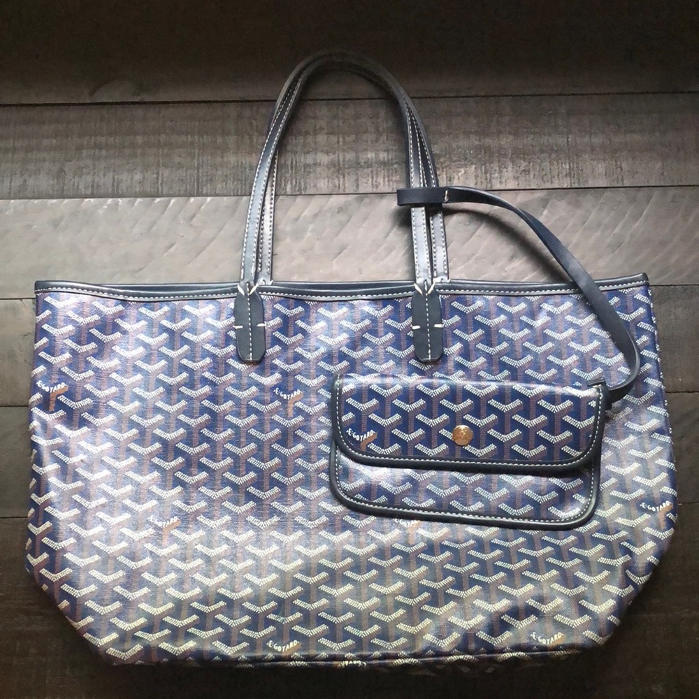 Goyard Saint Louis Goyardine GM Large Tote Black